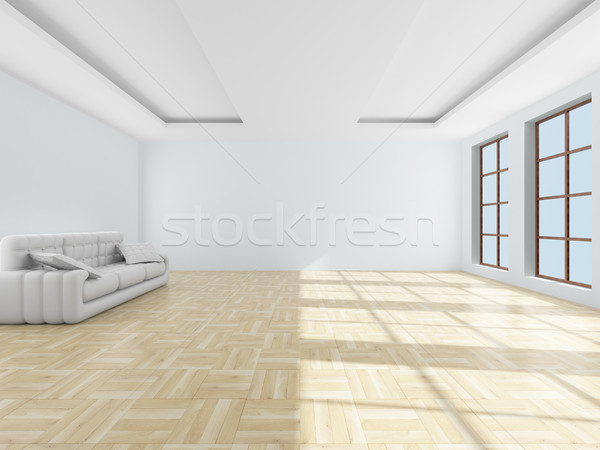 Interieur woonkamer 3D afbeelding huis muur Stockfoto © ISerg