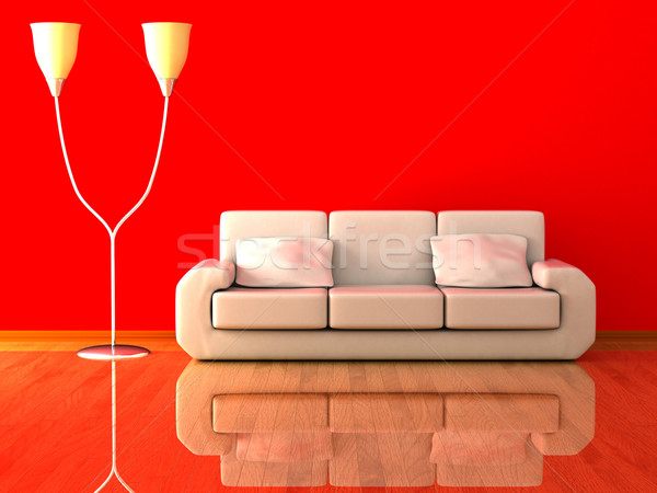 Interior of a living room. 3D image. Stock photo © ISerg