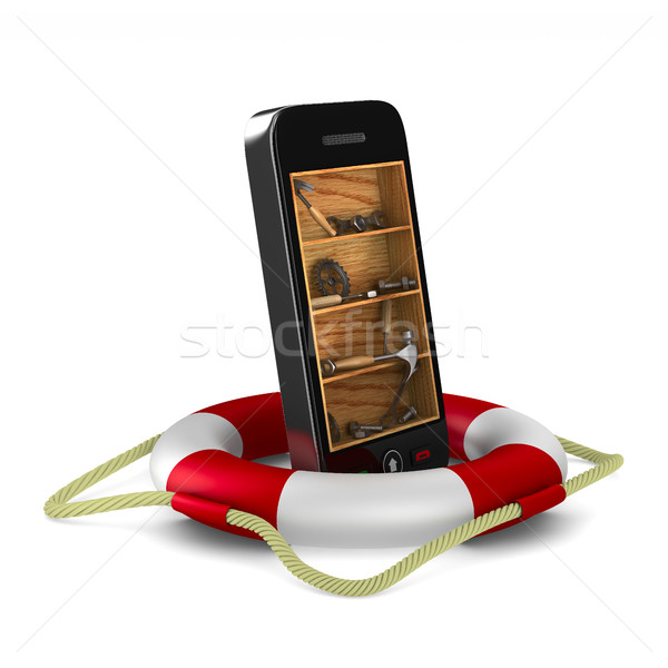 Phone service on white background. Isolated 3D image Stock photo © ISerg