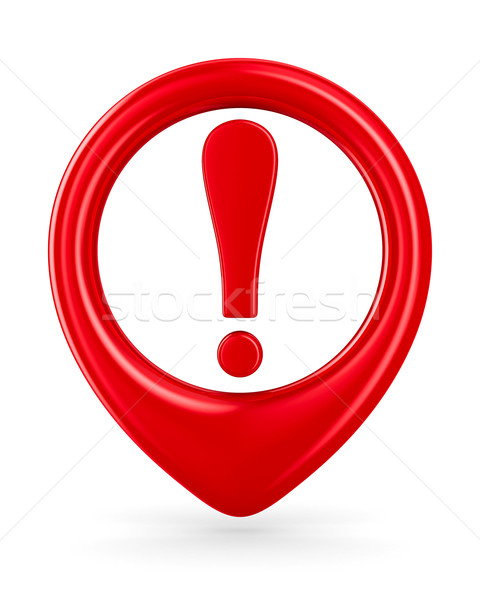 Attention. traffic sign on white background. Isolated 3D image Stock photo © ISerg