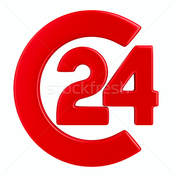 Symbol 24 hours on white background. Isolated 3D image Stock photo © ISerg