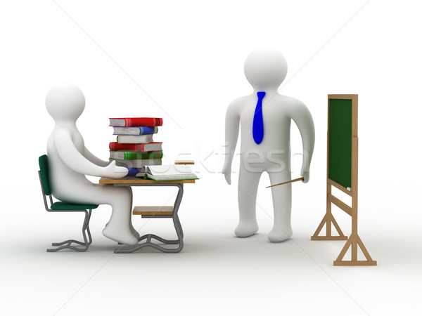 Lesson in a school class. Isolated 3D image. Stock photo © ISerg