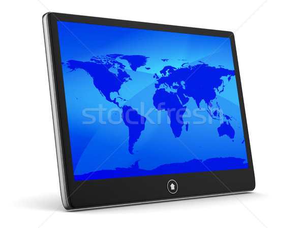 tablet on white background. Isolated 3D image Stock photo © ISerg