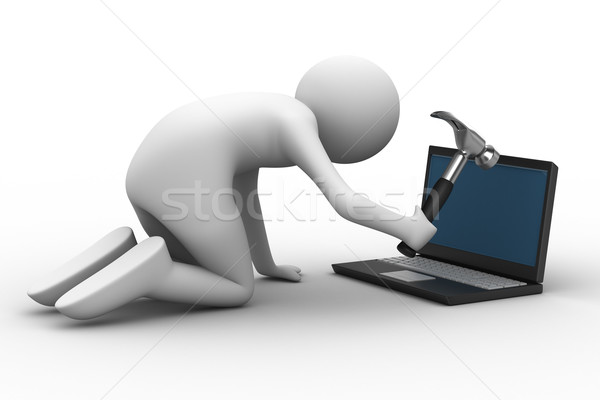 Stockfoto: Computer · technische · dienst · geïsoleerd · 3D · afbeelding