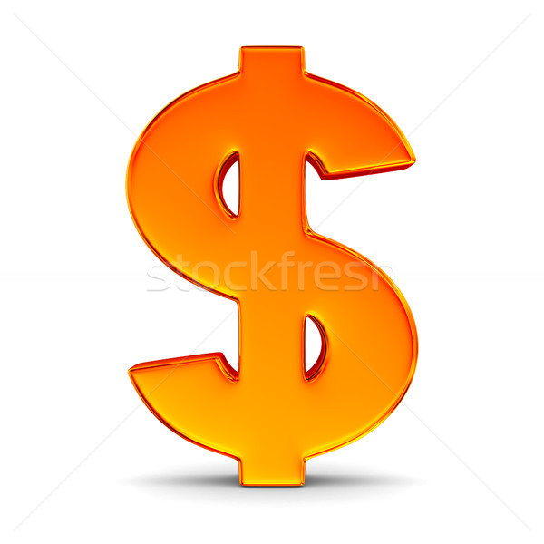 Felirat dollár fehér izolált 3d illusztráció pénz Stock fotó © ISerg