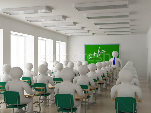 Interior escuela clase 3D imagen hombre Foto stock © ISerg