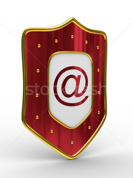 E-mail protection on white background. Isolated 3D image Stock photo © ISerg