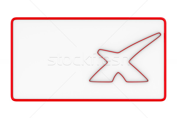 billboard with symbol X on white background. Isolated 3D image Stock photo © ISerg