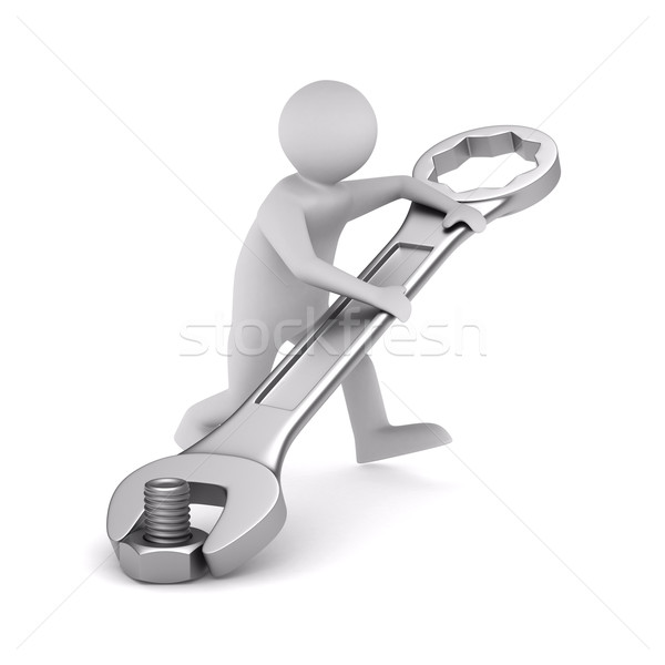 fast technical help on white. Isolated 3D image Stock photo © ISerg