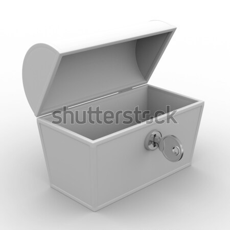 [[stock_photo]]: Ouvrir · boîte · blanche · isolé · 3D · image