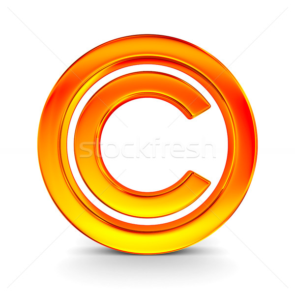 sign copyright on white background. Isolated 3D image Stock photo © ISerg