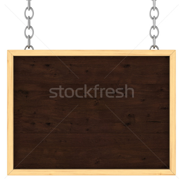 Holz Ketten isoliert 3D Bild Business Stock foto © ISerg