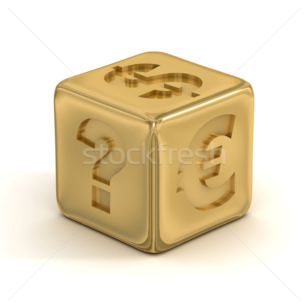 Cube with currency signs. 3D image. Stock photo © ISerg