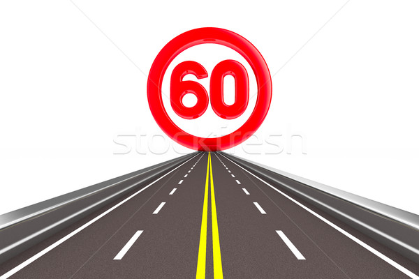 sign restriction speed. Isolated 3D image Stock photo © ISerg