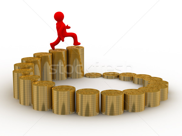 Diagramme croissance 3D image isolé illustration [[stock_photo]] © ISerg