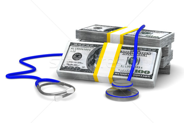 Bezahlt Medizin weiß isoliert 3D Bild Stock foto © ISerg