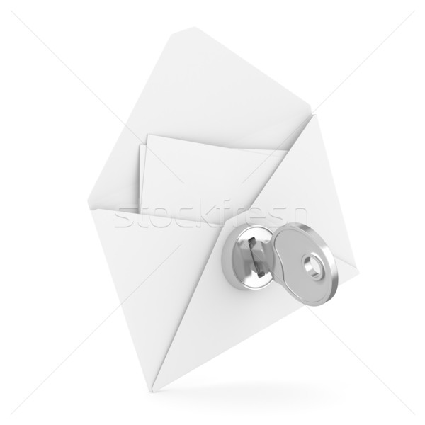 Email fehér izolált 3D kép technológia Stock fotó © ISerg