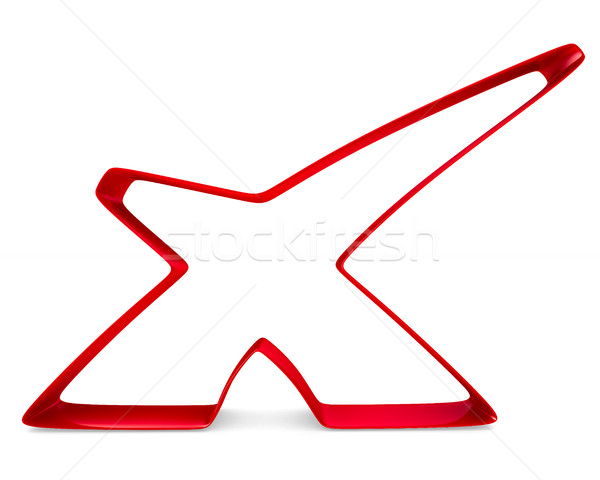 Red marker on white background. Isolated 3D image Stock photo © ISerg