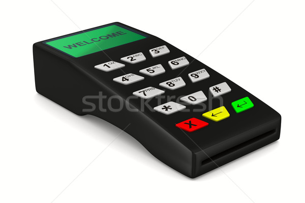 payment terminal on white background. Isolated 3d image Stock photo © ISerg