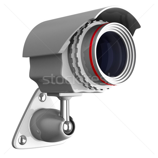 security camera on white background. Isolated 3D image Stock photo © ISerg