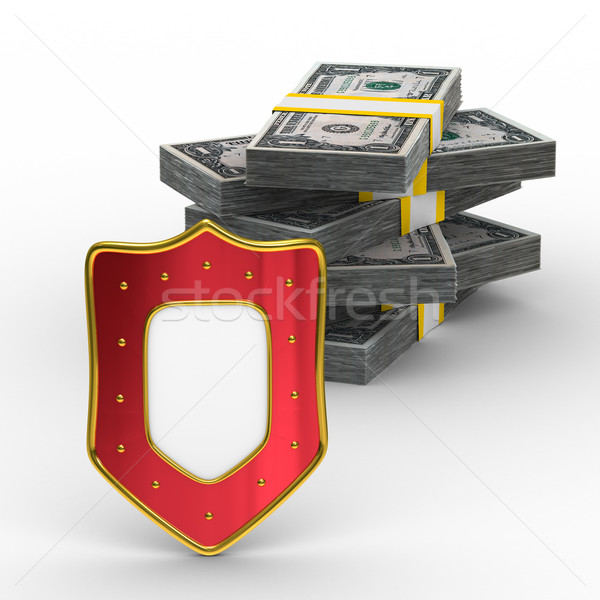 Protection of money. Isolated 3D image on white background Stock photo © ISerg