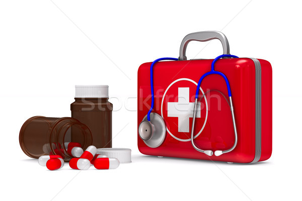 Primeros auxilios blanco aislado 3d médico Foto stock © ISerg