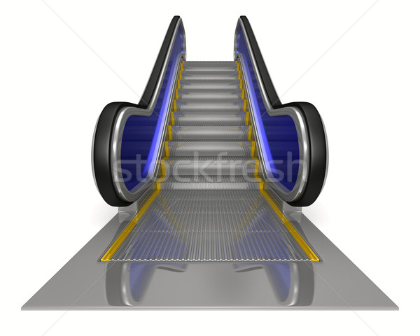 escalator on white background. Isolated 3D image Stock photo © ISerg