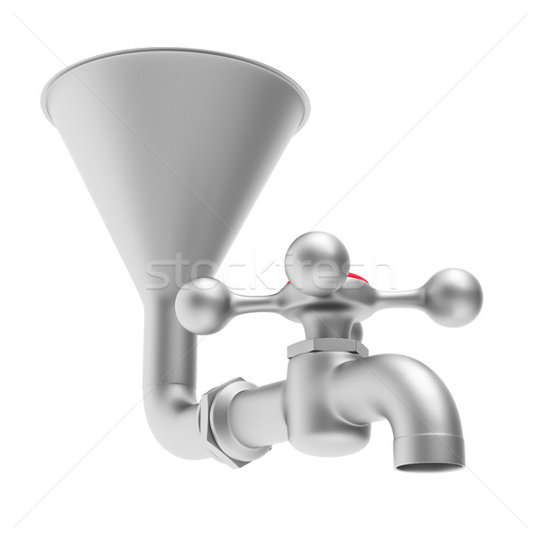 faucet on white background. Isolated 3D illustration Stock photo © ISerg
