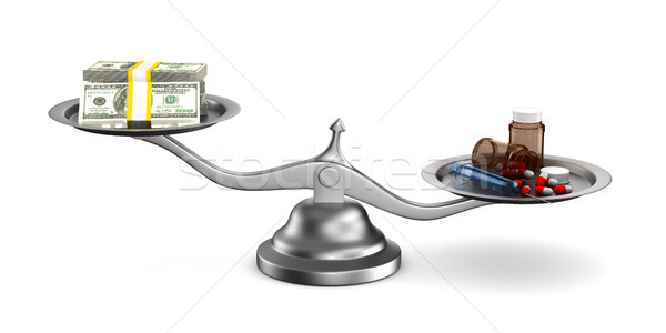 Dinheiro balança isolado ilustração 3d medicina numerário Foto stock © ISerg