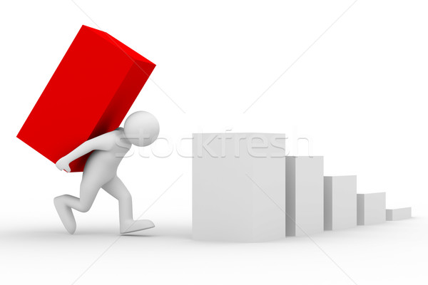 financial diagramme on white background. Isolated 3D image Stock photo © ISerg