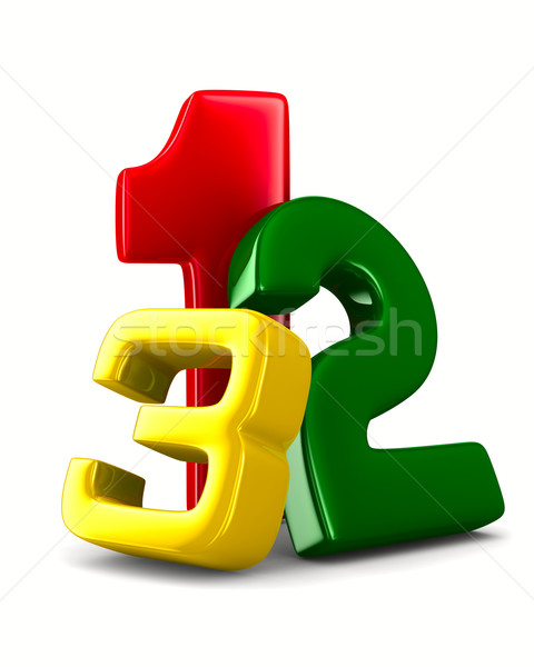 Figures on white background. Isolated 3D image Stock photo © ISerg