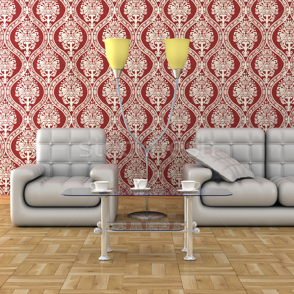 Interior of a living room. 3D image. Stock photo © ISerg