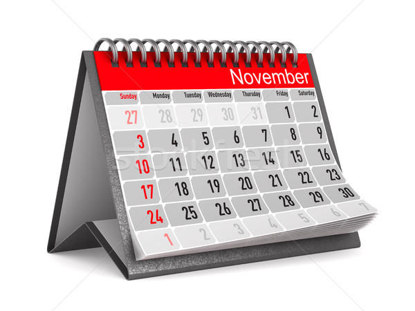 Calendar for November. Isolated 3D illustration Stock photo © ISerg