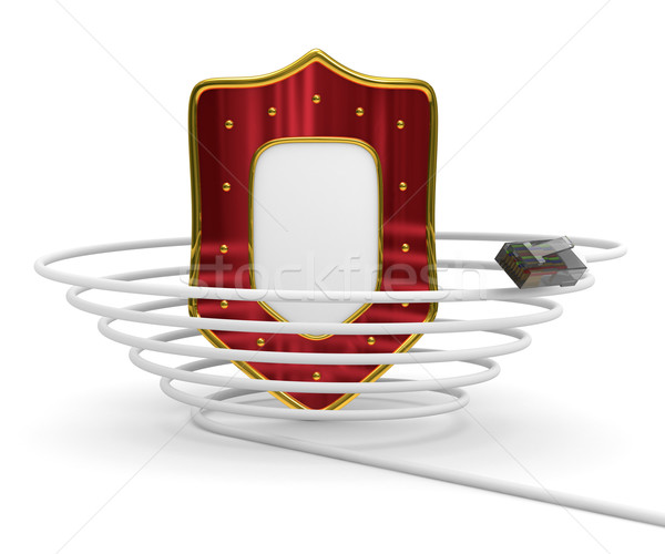 Geschützt global Netzwerk Internet isoliert 3D Stock foto © ISerg