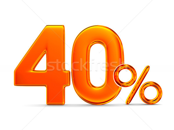Fourty percent on white background. Isolated 3D illustration Stock photo © ISerg