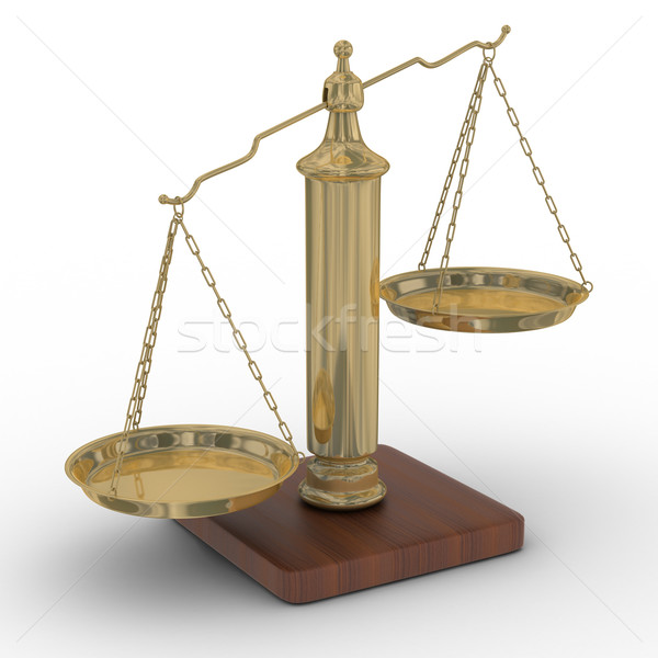 Scales justice on a white background. Isolated 3D image Stock photo © ISerg