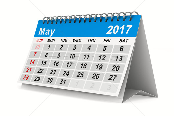 2017 year calendar. May. Isolated 3D image Stock photo © ISerg