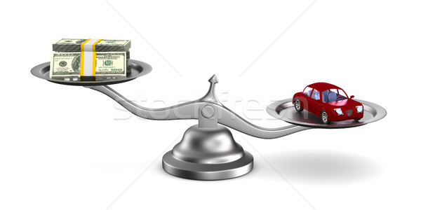 Samochodu ceny skali odizolowany 3d ilustracji zakupy Zdjęcia stock © ISerg