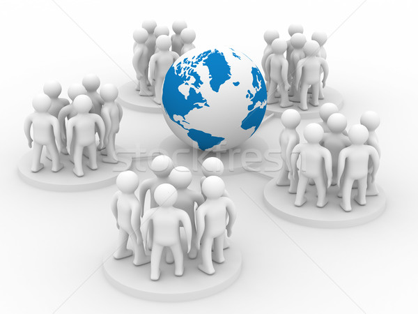 Conceptual image of teamwork. Isolated 3D image. Stock photo © ISerg