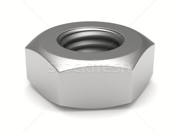 Nut on white background. Isolated 3D image Stock photo © ISerg