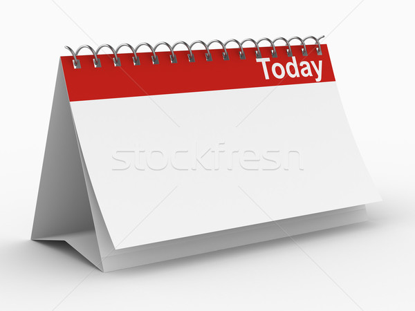 Calendario hoy blanco aislado 3D imagen Foto stock © ISerg