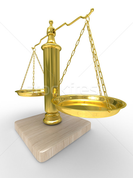 Scale giustizia bianco isolato 3D immagine Foto d'archivio © ISerg