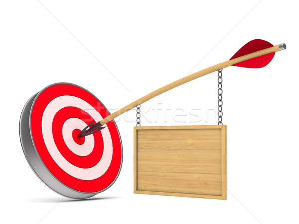 arrow and dartboard on white background. Isolated 3D illustratio Stock photo © ISerg