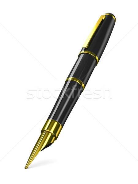 fountain pen on white background. Isolated 3D image Stock photo © ISerg