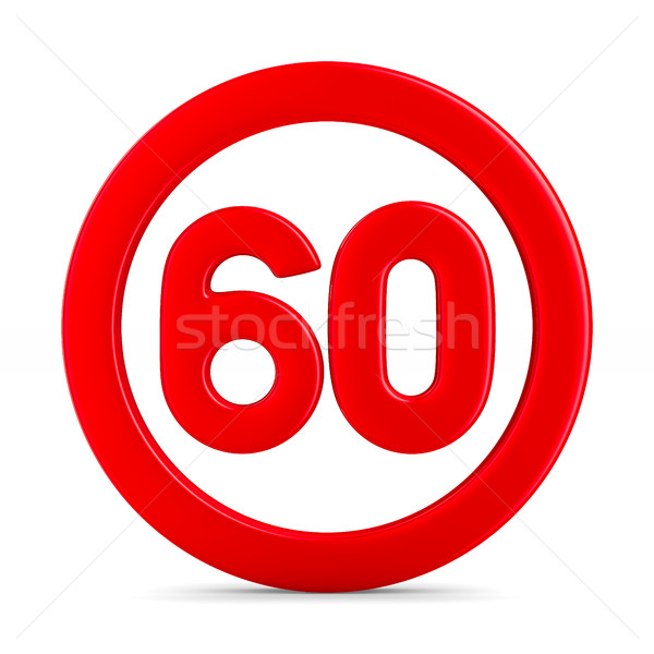 sign restriction speed. Isolated 3D image Stock photo © ISerg