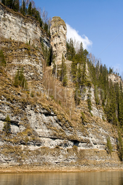 Column on mountain. A landscape. Stock photo © ISerg