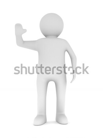 man on white background. Isolated 3D illustration Stock photo © ISerg