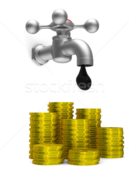 concept oil production on white background. Isolated 3D image Stock photo © ISerg