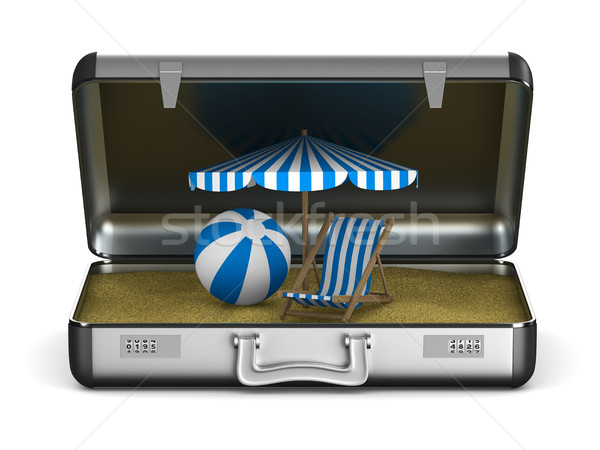 Vacation on the seashore. Isolated 3D illustration Stock photo © ISerg