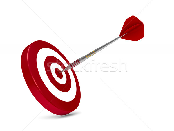 Dart on white background. Isolated 3D illustration Stock photo © ISerg